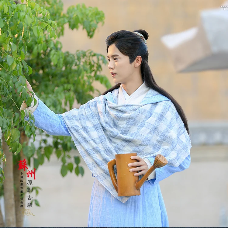 Male White Scholar Swordman Cosplay Costume Hanfu Drama Costume Male White Scholar Swordman Cosplay Costume Hanfu Drama Costume