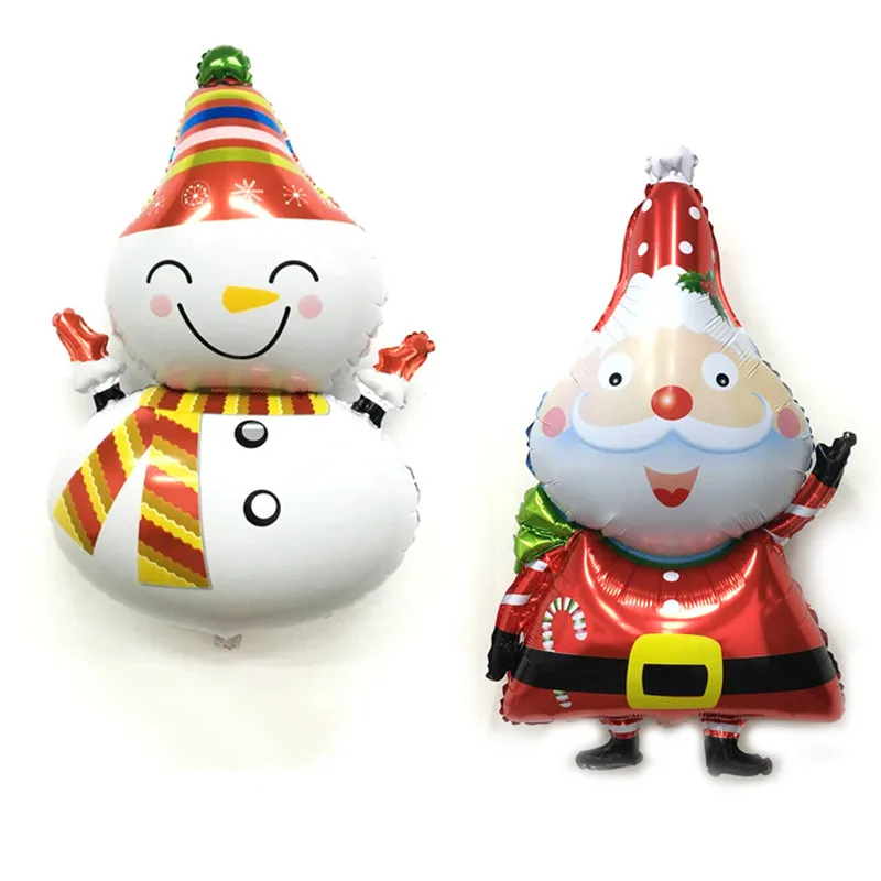 2 штуки большие фольгированные шары Санта-Клауса рождественские вечерние шары с гелием для украшения Рождественские шары надувные игрушки