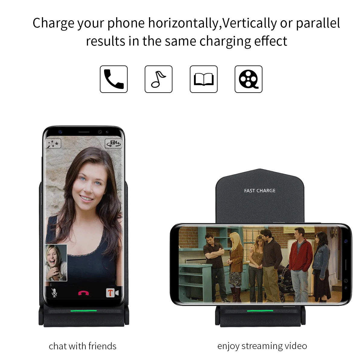Универсальное Быстрое беспроводное зарядное устройство HAISSKY Qi для iPhone X 10 8 Plus USB