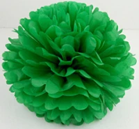 100 шт 1"(25 см) тканевая бумага pom poms украшения для дома Бумажные цветы-шары для дня рождения свадебные принадлежности пом-помы из ткани - Цвет: Green