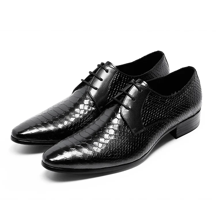 

GOXPACER 2018 New Shoes Men British Style Formal Flats Shoes All Match Shoes Genuine Cow Leather Lacing Flat Heel Free Shipping