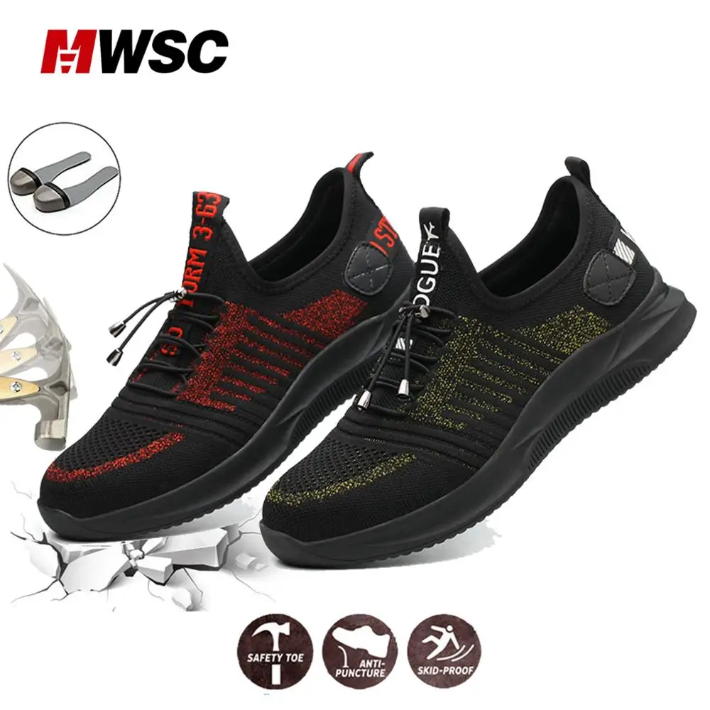 MWSC/Мужская защитная обувь со стальным носком; Легкие мужские рабочие ботинки; защитная обувь; ударопрочные промышленные мужские кроссовки с прокалыванием