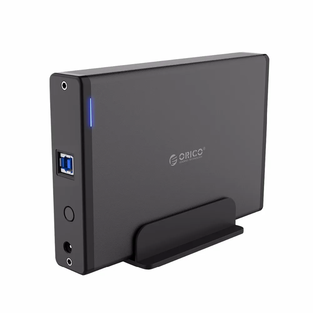 ORICO Алюминий 3,5 дюйма жесткий диск HDD корпус USB3.0 к SATA3.0 HDD случае док-станции Поддержка UASP 12V2A Мощность