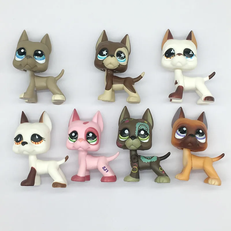 

LPS Brown Great Dane Dog Pet DOG Animal child girl boy figure loose cute Xmas LPS Free Delivery 8 style collections