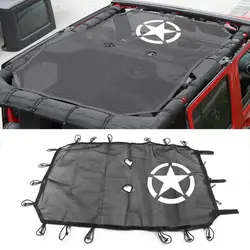 Подходит Jeep Wrangler JK 4 двери пять звезд крыши навес из сетки верхняя крышка УФ Защита