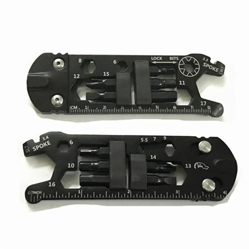 

Stainless Steel Multi-Function Bike Maintenance Tools Tool Hexagon Socket EDC Multi Function Knife qian gong ju Pliers