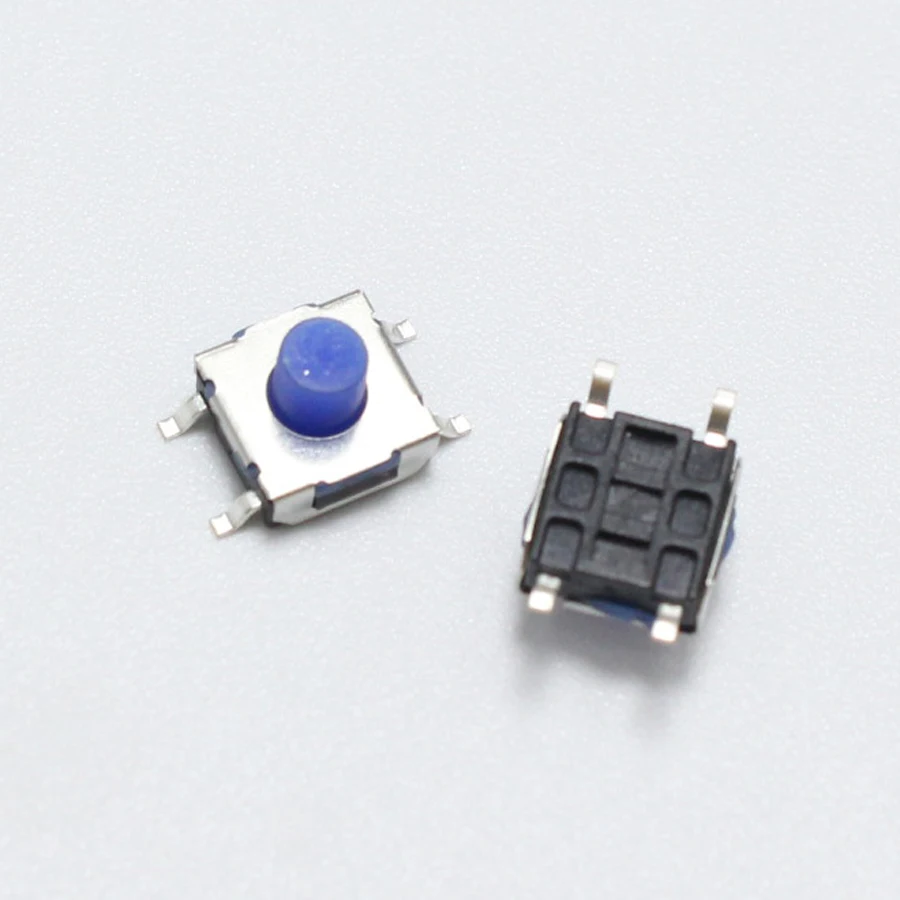 5 шт. 6*6*5 мм 4Pin SMD водонепроницаемый силиконовый Такт переключатель 6x6x5 мм 4P Микро Кнопка Тактильные переключатели прозрачный синий