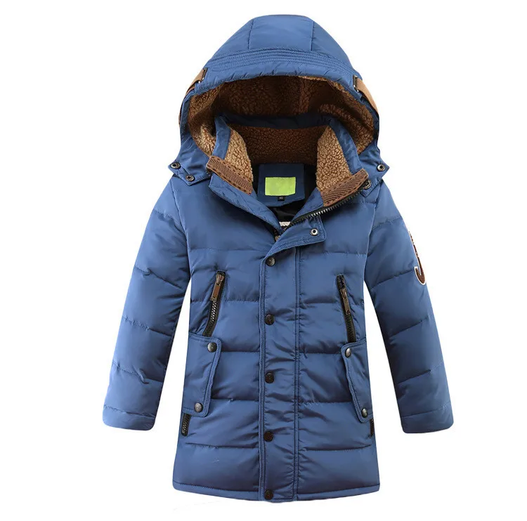 Детская зимняя куртка-пуховик; коллекция года; детская одежда с хлопковой подкладкой; утепленная верхняя одежда для мальчиков-подростков; пальто-30 градусов; Clj112