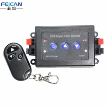 Free Shipping DC12V 8A 96W Single color led strip controller RF 3Keys Single Color LED DIMMER
