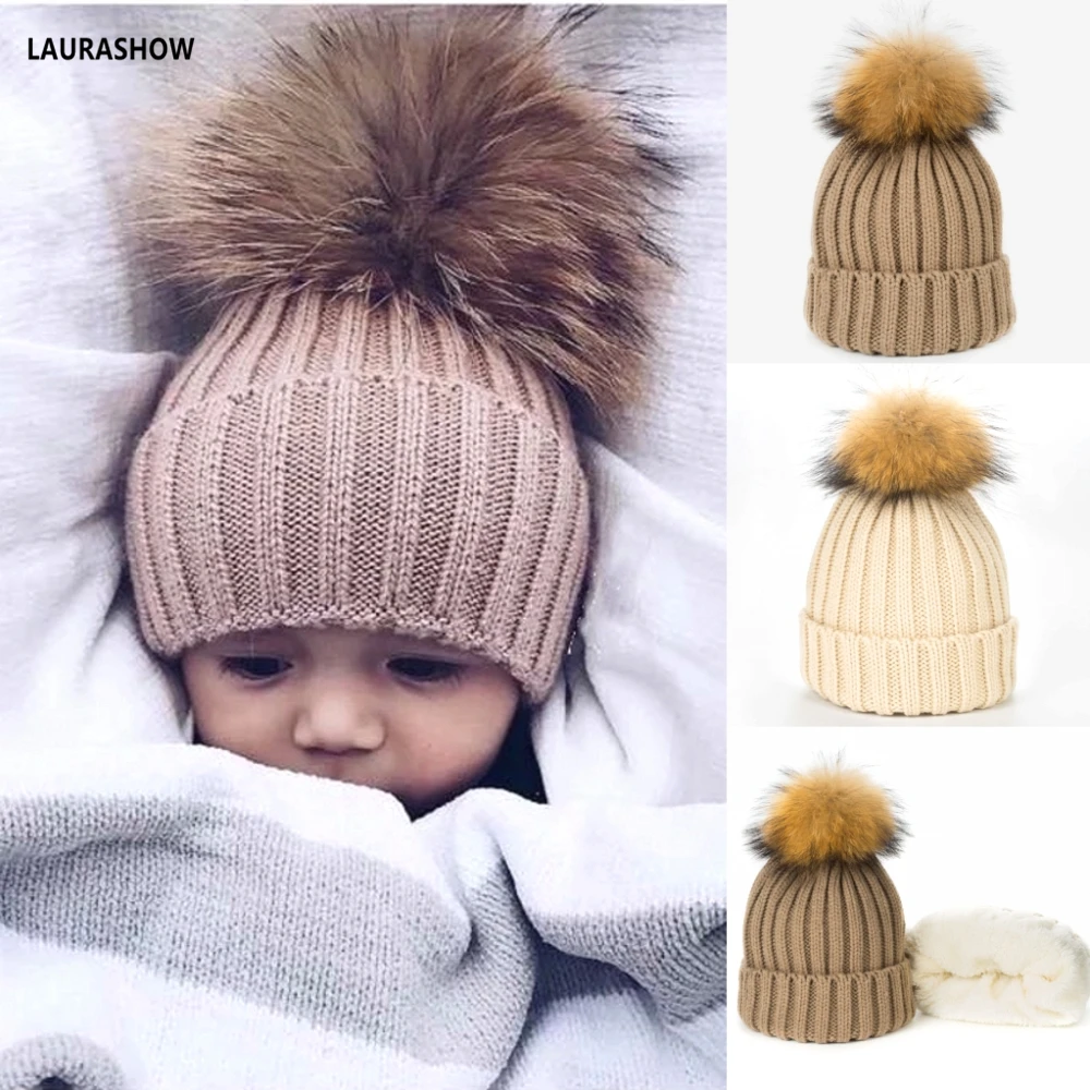 Laurashow Bonnet A Pompon En Fourrure Naturelle Veritable Bonnet Tricote Pour Filles Aliexpress Laurashow Bonnet A Pompon En Fourrure Naturelle Veritable Bonnet Tricote Pour Filles Aliexpress