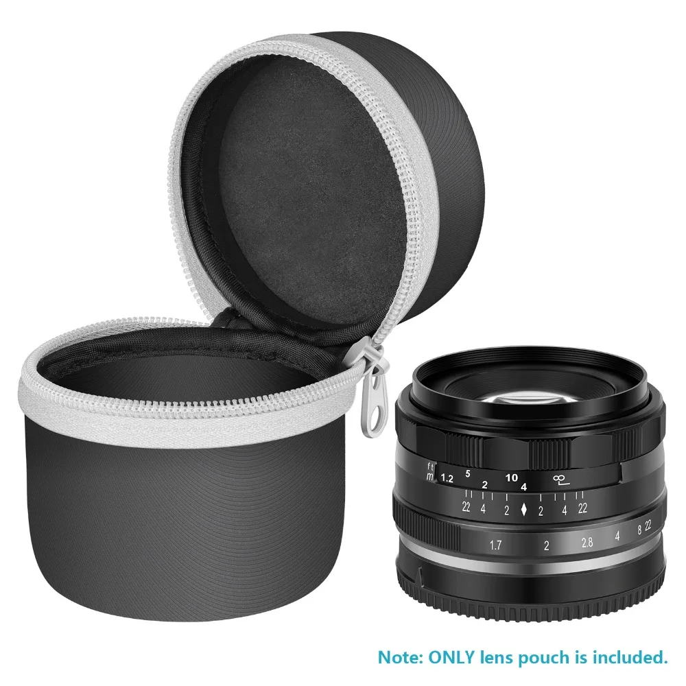 

Neewer Portable Lens Case Lens Pouch Bag for Sony APS-C 35mm F/1.7 Large Aperture Manual Prime Fixed Lens or Other DSLR len