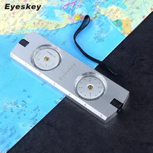 Eyeskey Professional Aluminum Sighting Compass/ Clinometer Slope/Height Measurement Map Compass Waterproof round aluminum compass silver