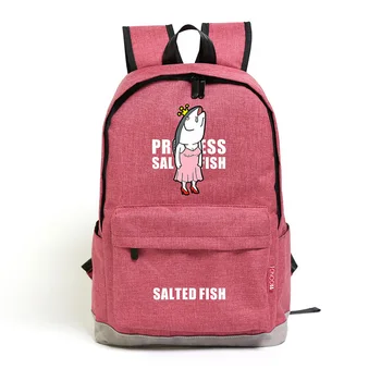 

Fashion Creative Salted Fish Backpack Women Men Casual Students Shoulder Bags Harajuku Oxford Rucksack Schoolbags for Teenagers