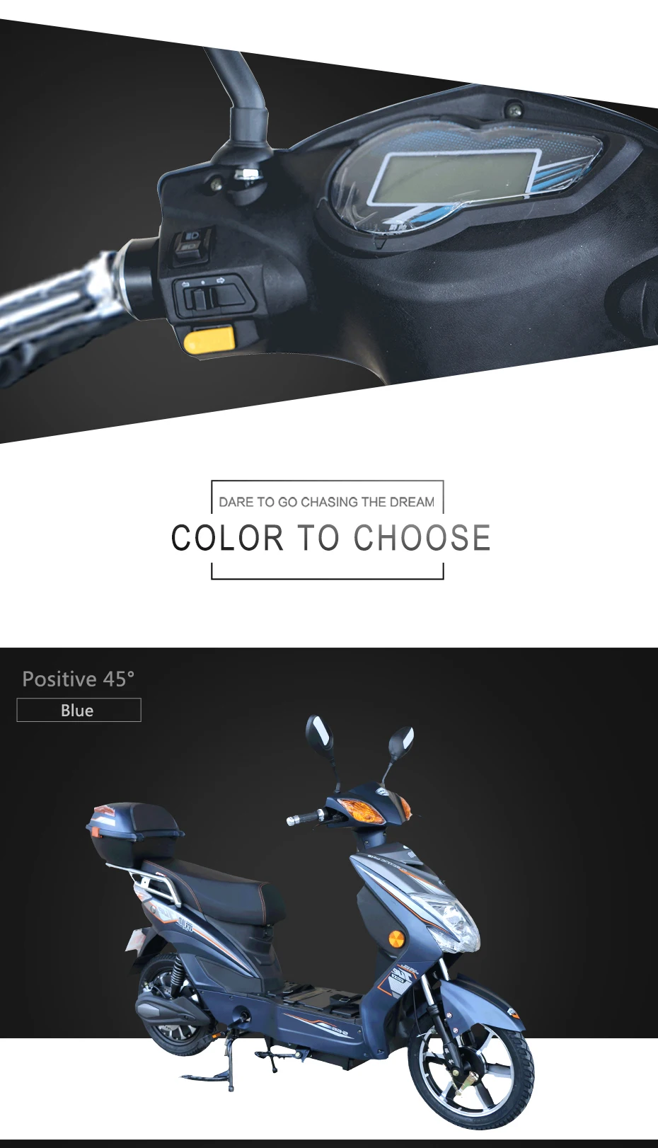 Perfect 48V 500W Electric Scooters Adults With Optional 48v 20A Lithium Battery And Lead Acid Luxury Type Electic Bike Electric Moto 7