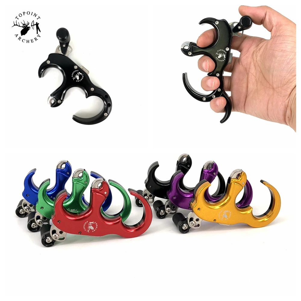 6 Color Handheld Bow Release 3/4 Fingers Free Exchange for Right Hand