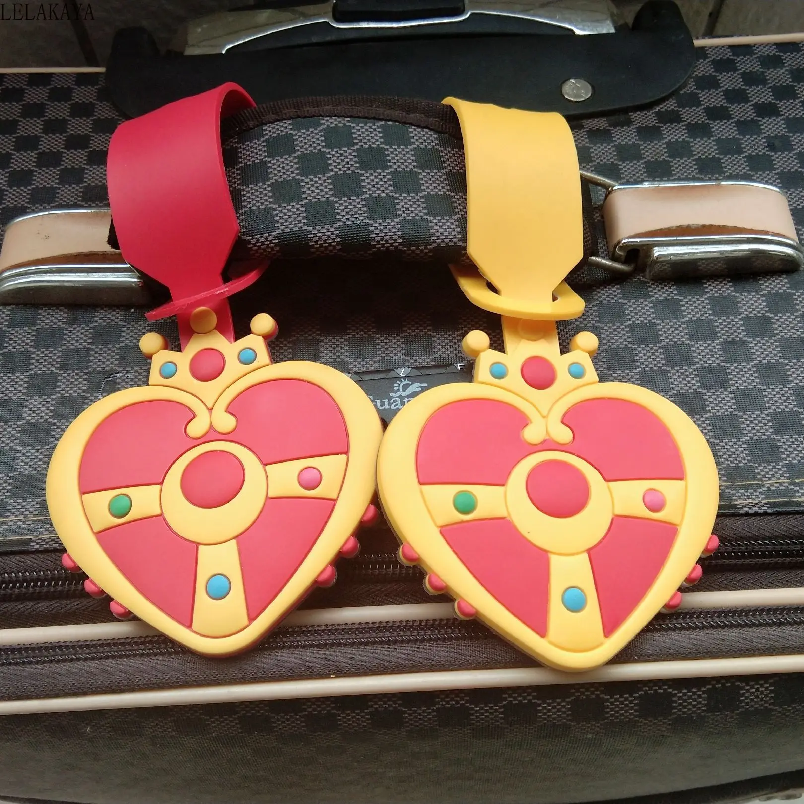 

1pcs Anime Sailor Moon sakura Tsukino Usagi chibi moon action figure printed keychain pendant Luggage Tags Travel Accessories