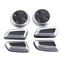 6 pçs/set ABS Botão de Ajuste Do Assento Chrome Knob Switch Para Audi A4 A4L A5 A6 A6L A7 Q5 Q3 Acessórios