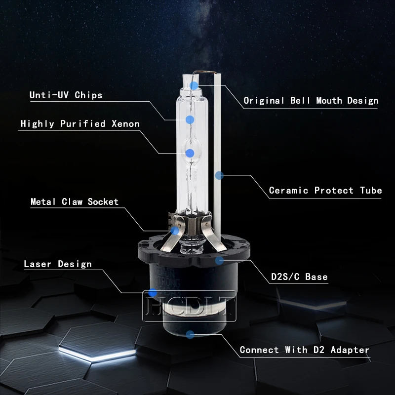 Hcdlt OEM D2S комплект ксеноновых фар, Высокопрочная конструкция 35 Вт 6000K 4300K 5000K 8000K D2S D2R автомобильных фар лампа EANAOD6A3149 D2 Xenon HID балласт комплект зажигания