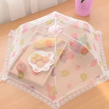 Складная раскрывающаяся сетка для защиты экрана Крышка для еды купольная палатка зонтик вещи для кухонного инструмента Аксессуары для пищевой защиты розовый