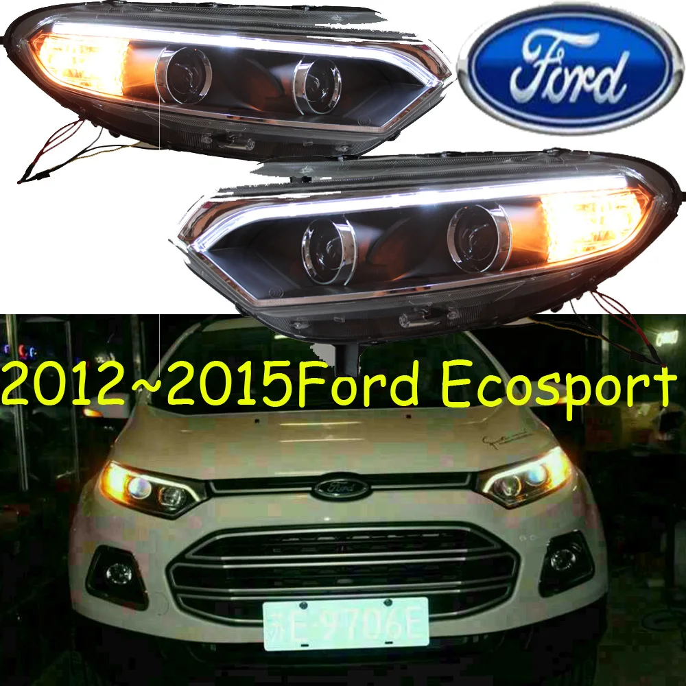 

car bumper headlamp for Ford Ecosport headlight 2012~2015y LED DRL car accessories HID xenon for Ford Ecosport fog light