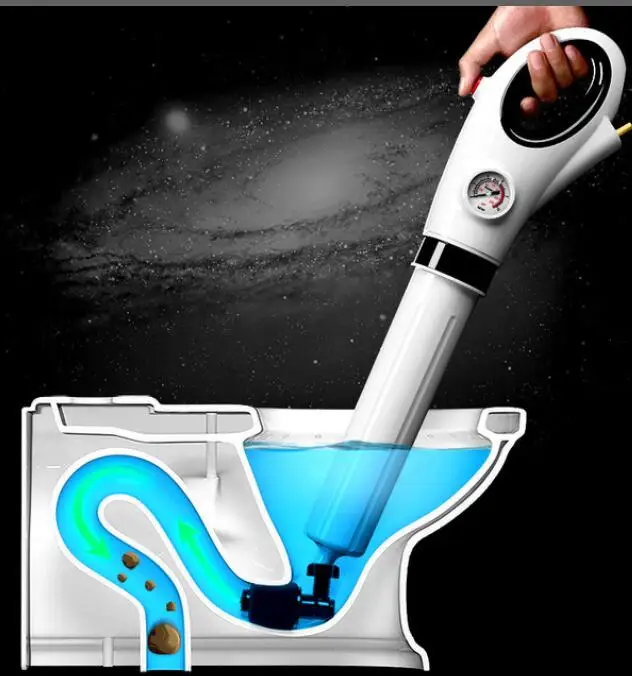 High Pressure Toilet Plunger Air Drain Blaster Pump Cleaner Plunger for