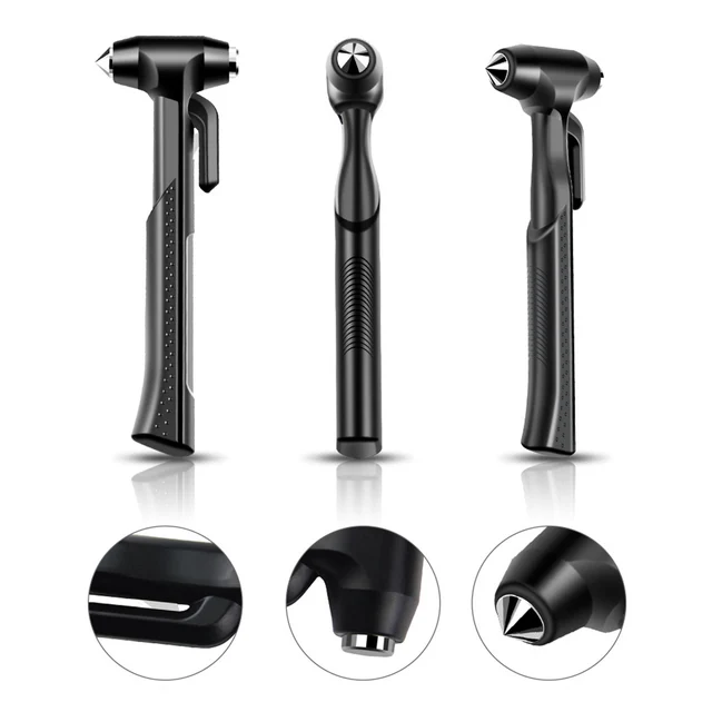 Car Safety Hammer Emergency Escape Tool Car Seatbelt Cutter Class Window Punch Breaker with Long Handle Carbon Steel