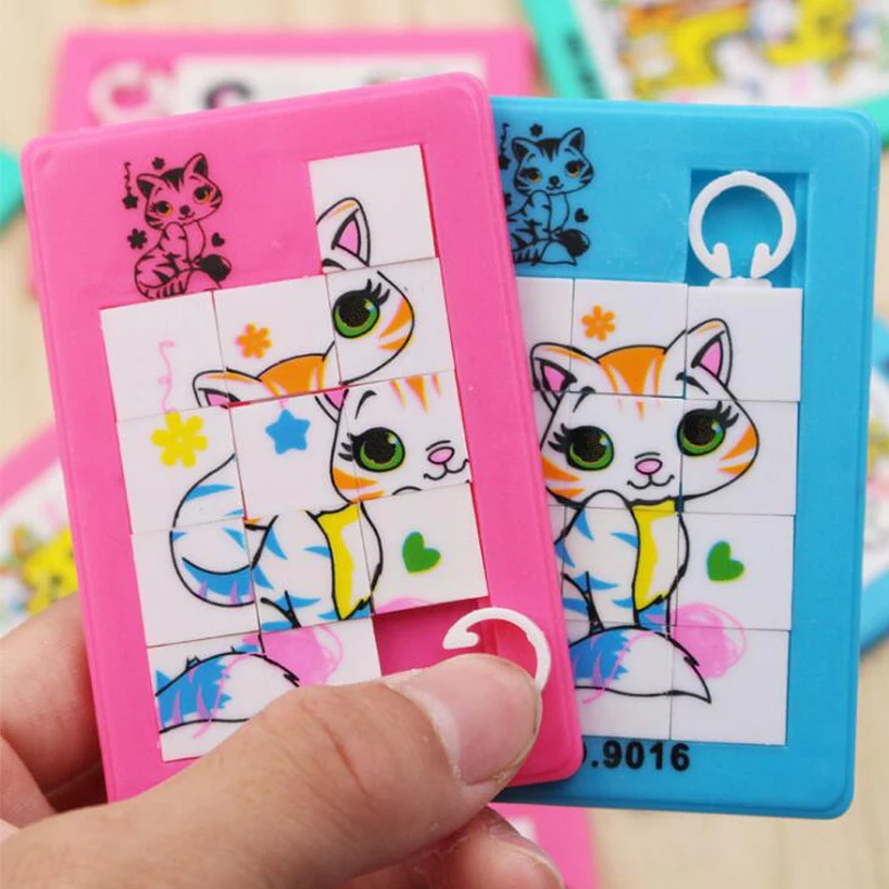 

Infant Children Plastic Sliding 9 Grid Three dimensional Mobile Jigsaw Puzzle Educational Toys Classic Puzzle Kids Toys