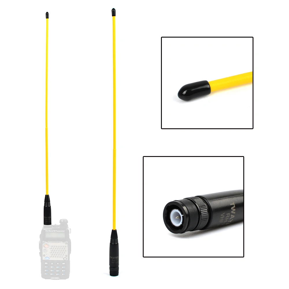 HYS RH-771 Портативный Walkie Talkie BNC VHF/UHF антенны Dual Band Гибкая ручной два передающие