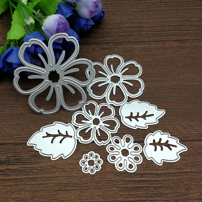 

8pcs/set DIY flower spring leaf METAL CUTTING DIES Stencil Scrapbooking Photo Album Card Paper Embossing Craft HB