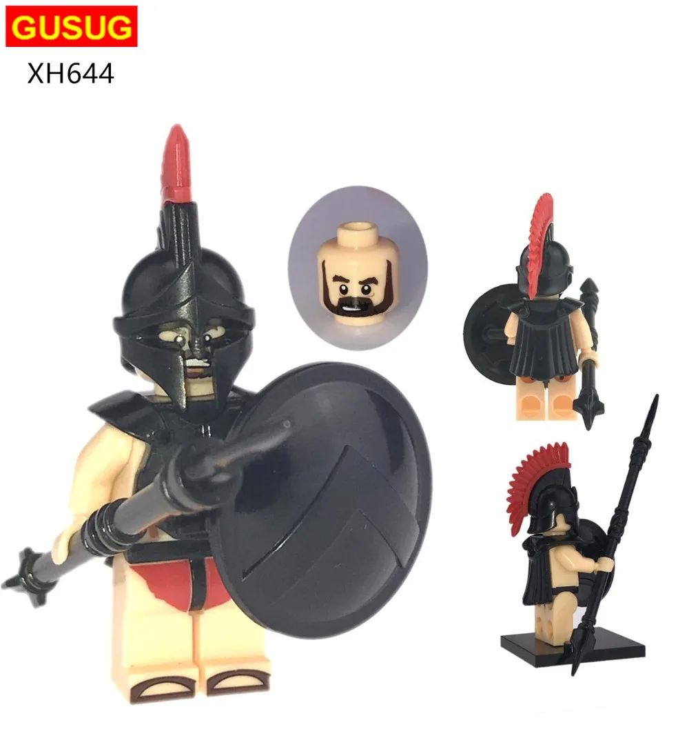 

GUSUG 40pcs XH644 Heroes Rome Spartacus Medieval Knights Soldiers Building Blocks Best Gift Baby Toys