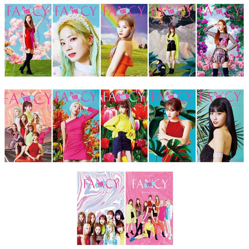 

New KPOP Twice New Album Fancy You Card Sticker Crystal Card Stickers Stationery For Fans Presents