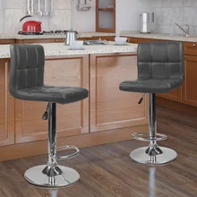 Новая одежда для маленькой девочки 2 шт./компл. шесть-сетка спинки из искусственной кожи вращающийся барный стул табурет высотой регулируемый барный стул бар паб счетчик современный Стиль HWC