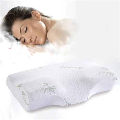 Butterfly Memory Pillow Slow Rebound White color Bamboo fiber Cervical