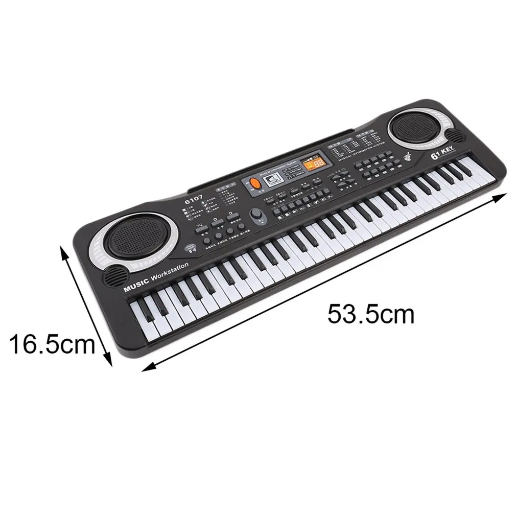 Teclas de Música Novo Instrumento Musical Brinquedo Multifunction 61 Digital Teclado Eletrônico Placa Presente Crianças Brinquedos Desenvolvimento 17 Brinquedos e hobbies