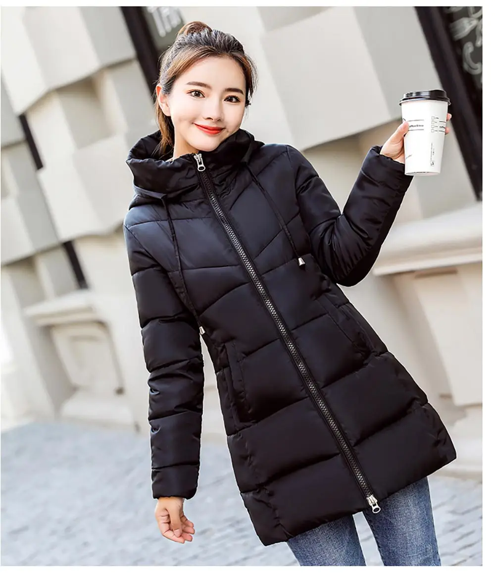 PinkyIsBlack осенне-зимняя куртка женская хлопковая куртка размера плюс 3XL зимнее пальто женская утепленная парка женская верхняя одежда с капюшоном