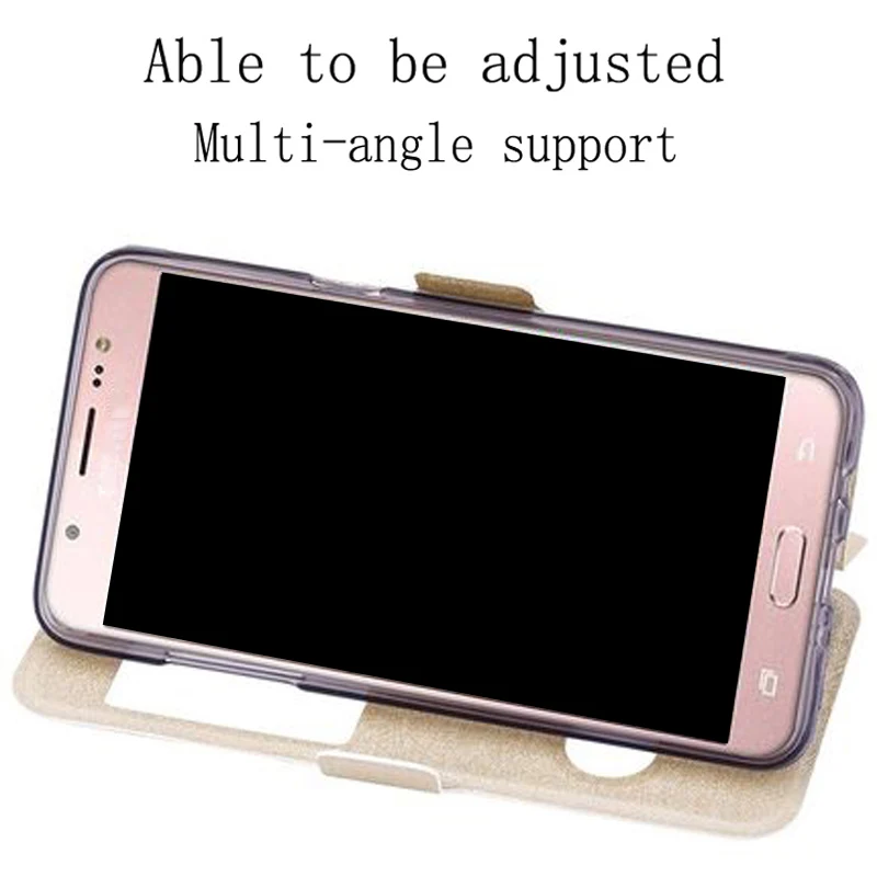 Роскошный чехол для телефона Samsung galaxy J5 2016 открытое окно PU кожаный J5108 J5109 J510X J56