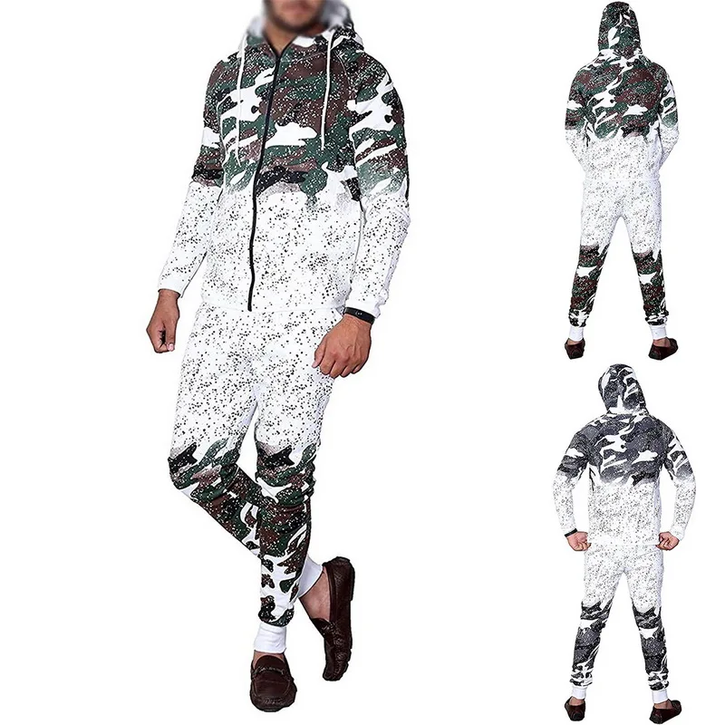 SFIT 2019 комплекты Камуфляжной Куртки Мужская спортивная одежда с камуфляжным принтом мужской спортивный костюм топ брюки костюмы Толстовка