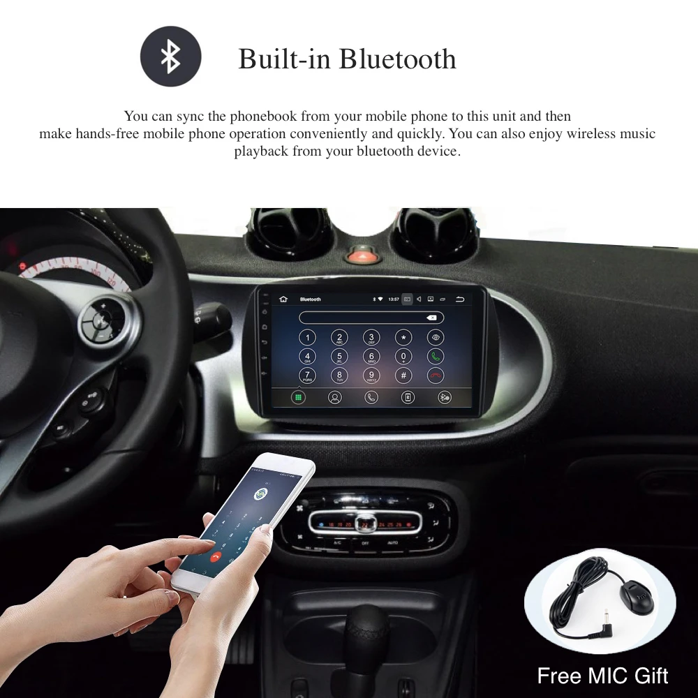 Flash Deal Car Android 9.0 GPS Radio for Smart ForTwo C453 A453 W453 2016 2017 2018 JBL autoradio PX5 8-Core RDS 4G SWC 2.5D IPS WIFI BT 2