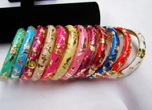 

Chinese Handmade Cloisonne Enamel Flower Bracelet 12pc >Dongguan girl jewerly Store free shipping