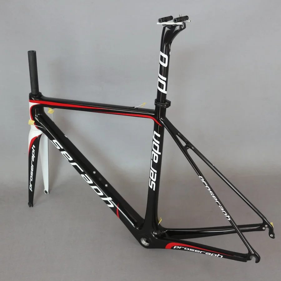 Cheap Hight modulus toray t1000 carbon fiber black fox BSA normal brakes all internal cable road bike frame FM066 6