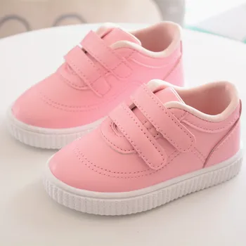 

AFDSWG pink artificial PU waterproof children sneakers white kids shoes for girl black boys sneakers shoes for children