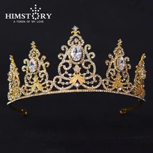 Bridal Tiara The Crystal Crown Princess Pageant Prom Queen Veil Rhinestone Tiara Headband Wedding Hair Accessory big rhinestone crown and tiaras princess large headbands wedding bridal pageant prom tiara bride wedding hair accessories