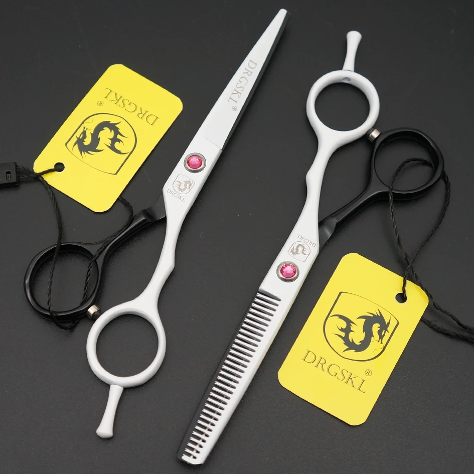 

DRGSKL black & white paint 5.5 inch hair cut scissors professional barber hair hairdressing scissors thinning shears single tail