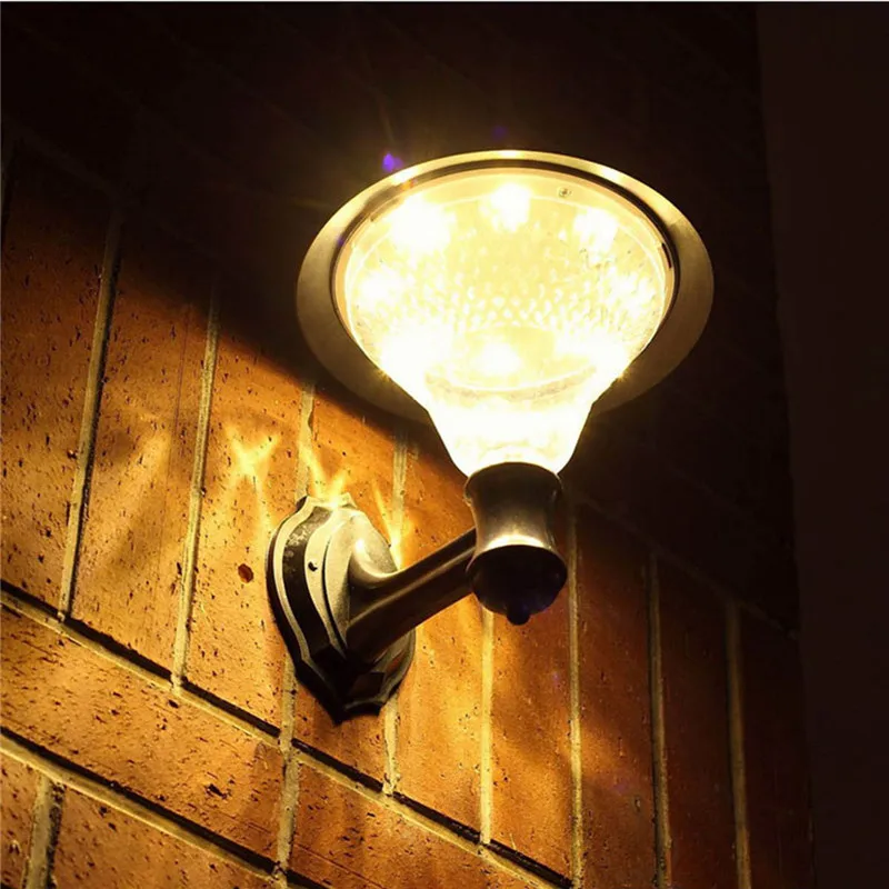 Movido a Energia Lâmpada de Luz Parede à Prova Água ao ar Luz da Noite para Jardim Leds Solar Dwaterproof Livre Led Sensor Lâmpadas Decorações Rua 32 8 Cheap Lâmpadas solares