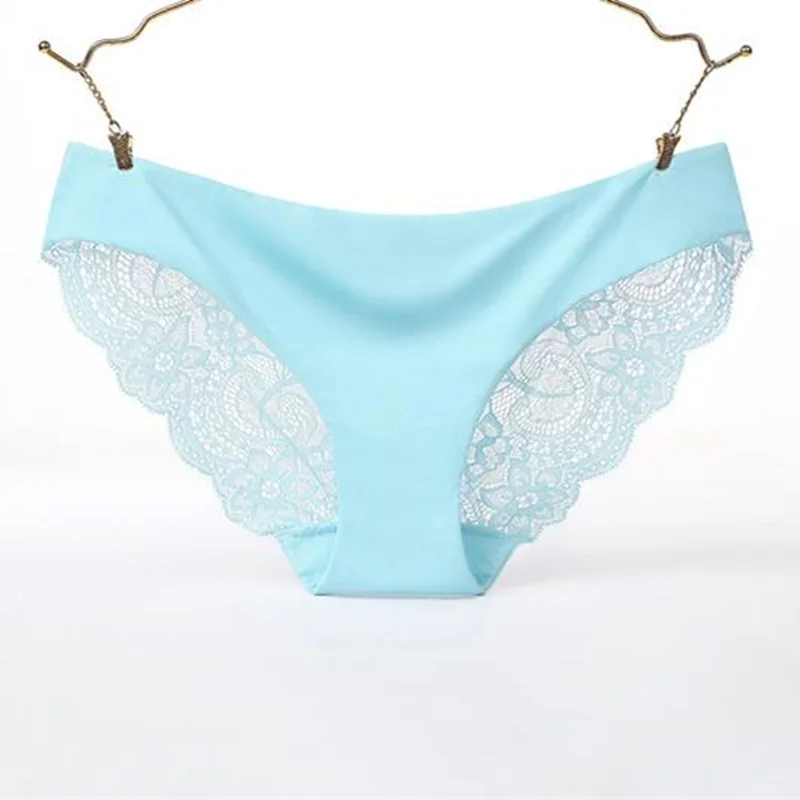 

Sexy Lace Womens Panties Seamless Underwear Briefs Nylon Silk Ladies Bikini Cotton Crotch Transparent Lingerie plus size women