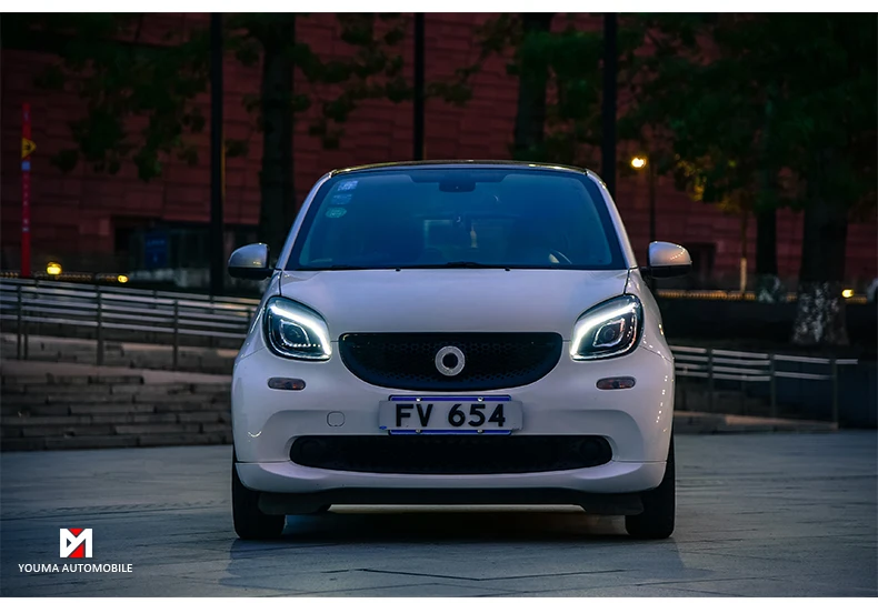 Kowell Mercedes-Benz умная фара в сборе Модифицированная сенсорная синяя Функция полный светодиодный источник света объектив фара в сборе