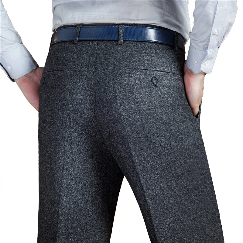 Mu Yuan Yang Новое поступление мужской костюм брюки осень и зима повседневные мужские длинные брюки утолщенные шерстяные брюки для мужской одежды