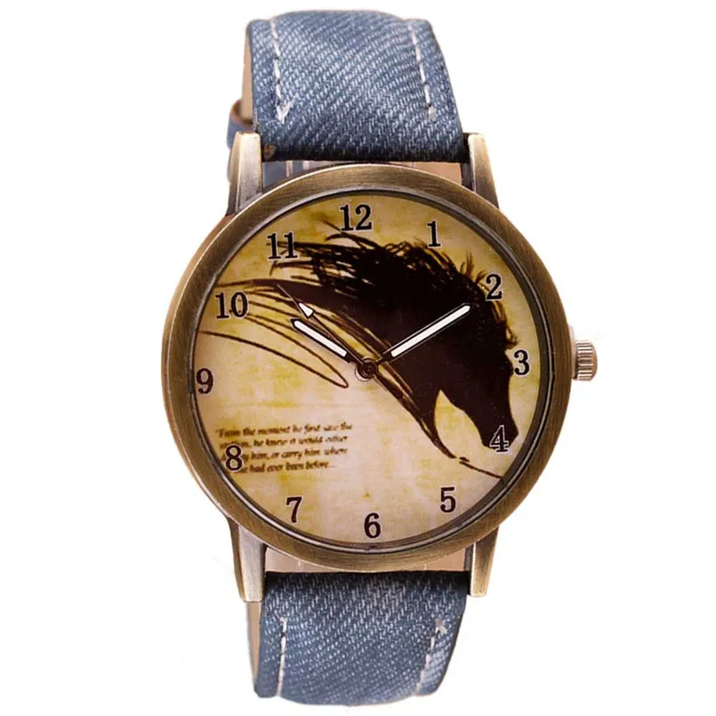 

New Fashion Retro Clock Wolf WristWatch Cowboy Leather Band Analog Quartz Watch DropShipping #0713