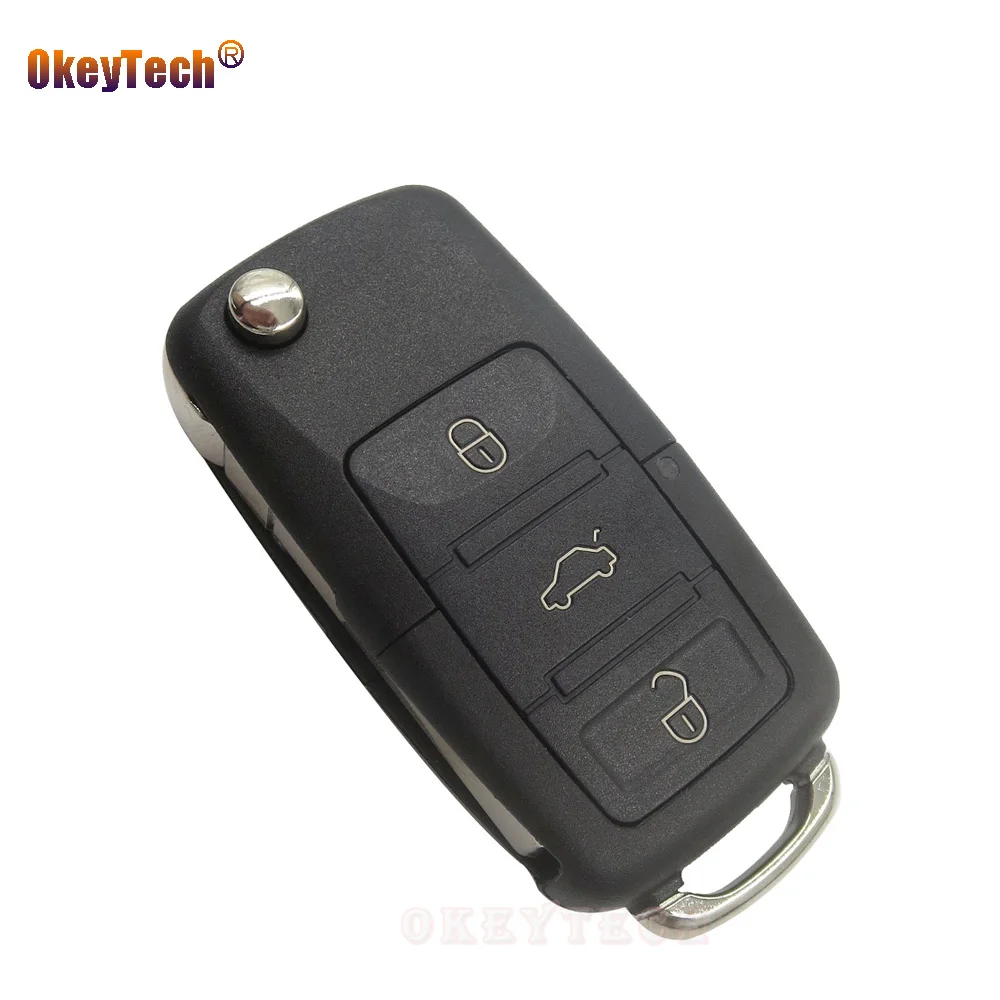 Складной чехол для автомобильного ключа OkeyTech 10 шт./лот с 3 кнопками Volkswagen Jetta Golf