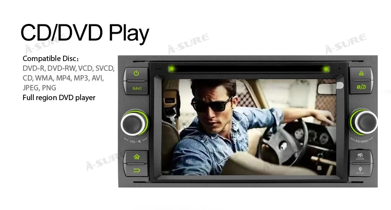 Top A-Sure 7" Car Auto Radio GPS DVD Player Navigation For Ford Transit Focus Galaxy S-Max C-Max Fusion Fiesta SWC Bluetooth CD USB 8 Top A-Sure 7" Car Auto Radio GPS DVD Player Navigation For Ford Transit Focus Galaxy S-Max C-Max Fusion Fiesta SWC Bluetooth CD USB 8